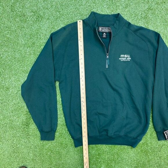 Vintage Michigan State University Qtr Zip Sweatshirt NCAA Size Large NWT - Picture 6 of 7